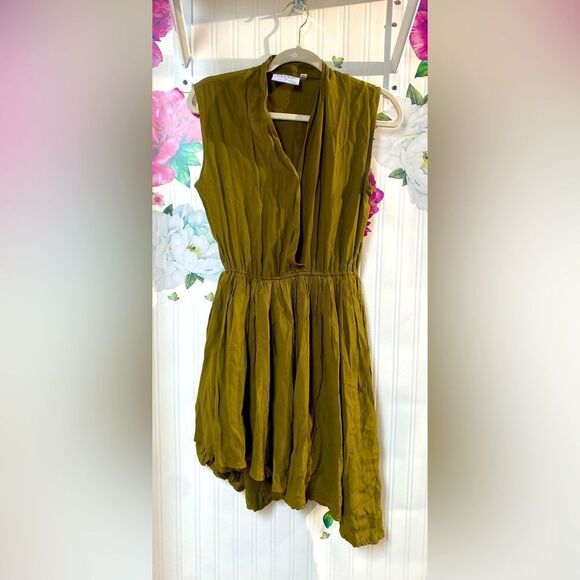 MLM X FREE PEOPLE Olive Green Sleeveless Dress SZ S - Picture 1 of 5